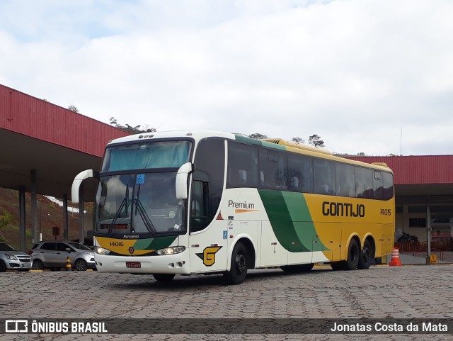 Empresa Gontijo de Transportes 14015 na cidade de João Monlevade, Minas Gerais, Brasil, por Jonatas Costa da Mata. ID da foto: 8247033.