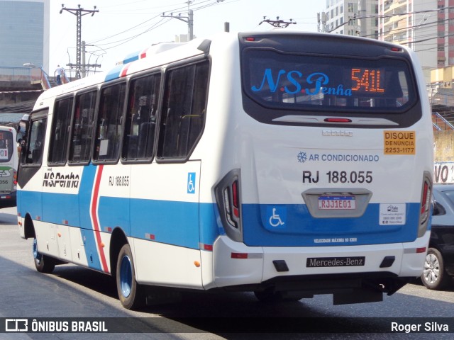 Viação Nossa Senhora da Penha RJ 188.055 na cidade de Nova Iguaçu, Rio de Janeiro, Brasil, por Roger Silva. Número da foto: #8246979.