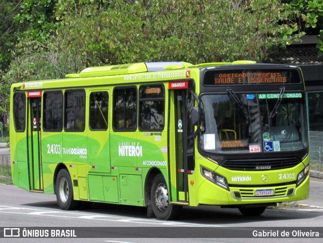 Viação Fortaleza 2.4.103 na cidade de Niterói, Rio de Janeiro, Brasil, por Gabriel de Oliveira. ID da foto: 8295972.