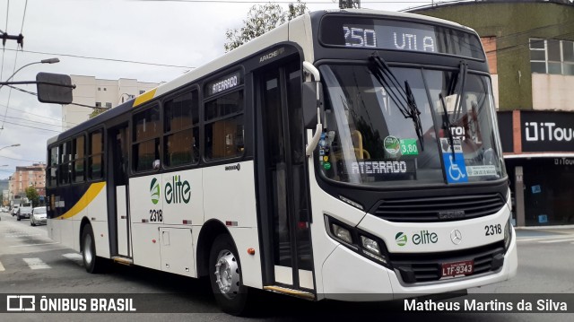 Viação Elite 2318 na cidade de Volta Redonda, Rio de Janeiro, Brasil, por Matheus Martins da Silva. ID da foto: 8294942.