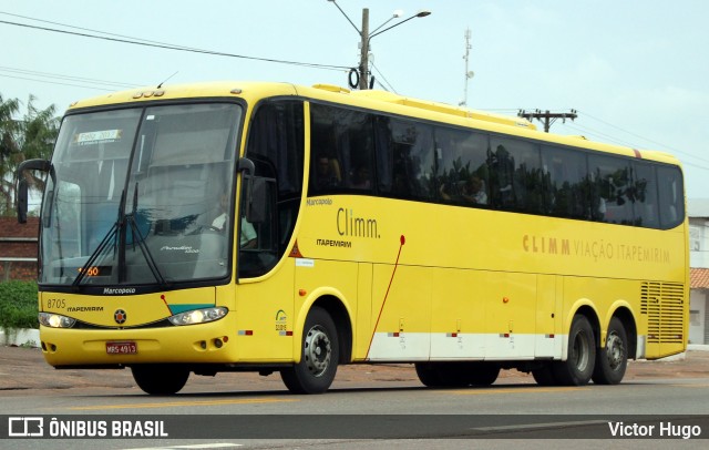 Viação Itapemirim 8705 na cidade de Santa Maria do Pará, Pará, Brasil, por Victor Hugo. ID da foto: 8296611.