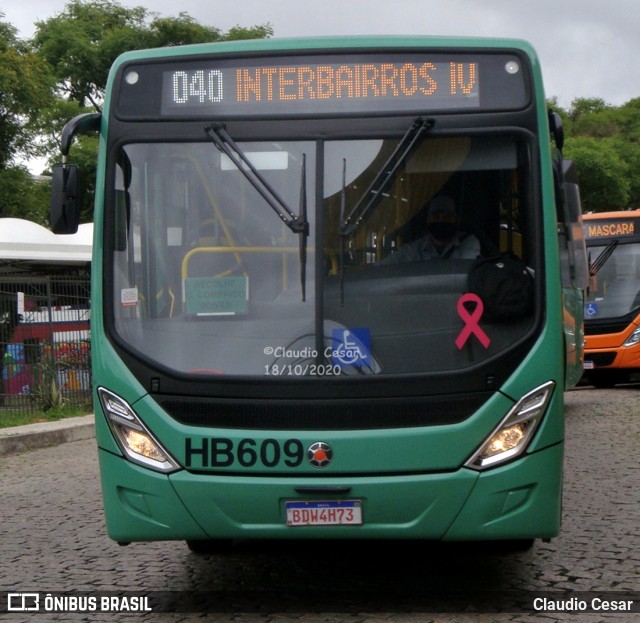 Auto Viação Redentor HB609 na cidade de Curitiba, Paraná, Brasil, por Claudio Cesar. ID da foto: 8294548.