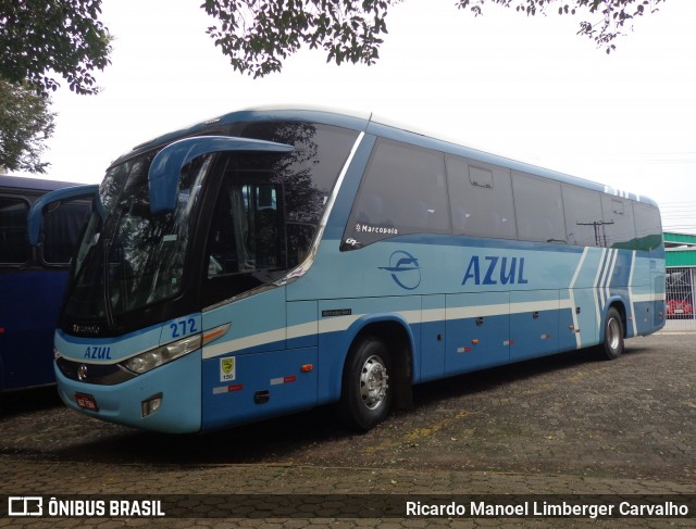 Expresso Azul 272 na cidade de Santa Cruz do Sul, Rio Grande do Sul, Brasil, por Ricardo Manoel Limberger Carvalho. Número da foto: #8294217.