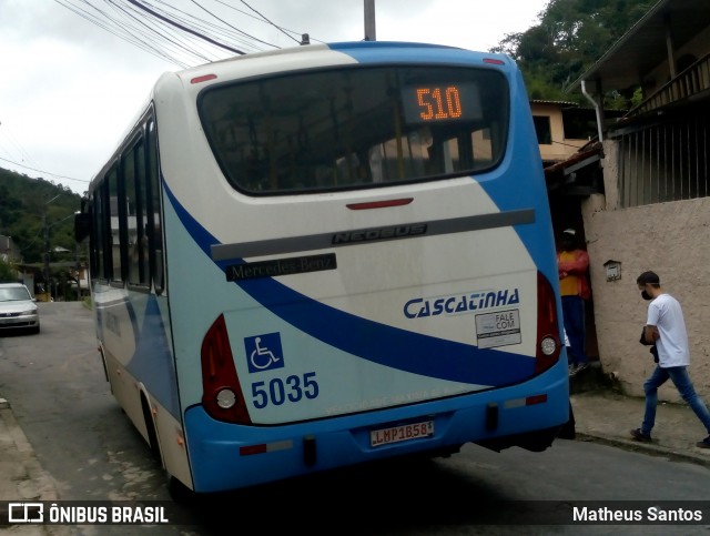 Viação Cascatinha 5035 na cidade de Petrópolis, Rio de Janeiro, Brasil, por Matheus Santos. ID da foto: 8294851.