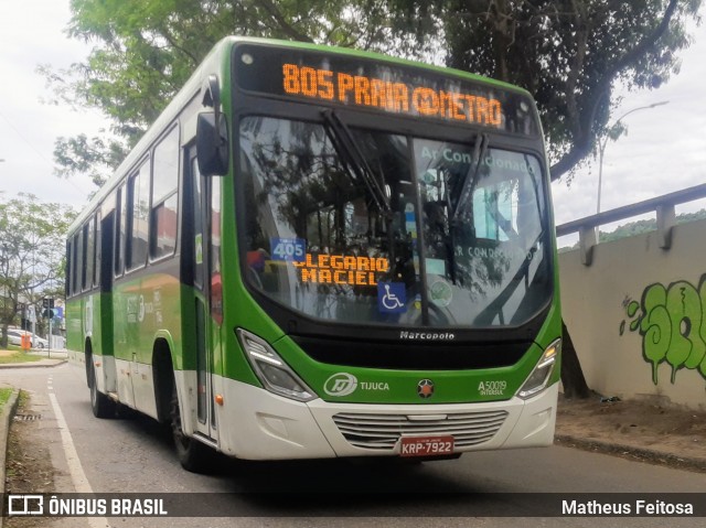 Tijuquinha - Auto Viação Tijuca A50019 na cidade de Rio de Janeiro, Rio de Janeiro, Brasil, por Matheus Feitosa . ID da foto: 8297327.