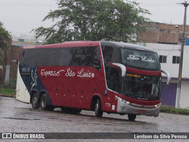 Expresso São Luiz 7770 na cidade de Caruaru, Pernambuco, Brasil, por Lenilson da Silva Pessoa. ID da foto: 8300105.