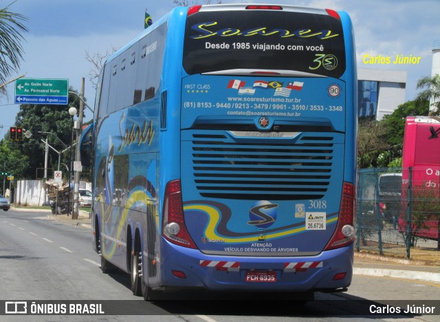 Soares Turismo e Fretamento 3018 na cidade de Goiânia, Goiás, Brasil, por Carlos Júnior. ID da foto: 8298601.