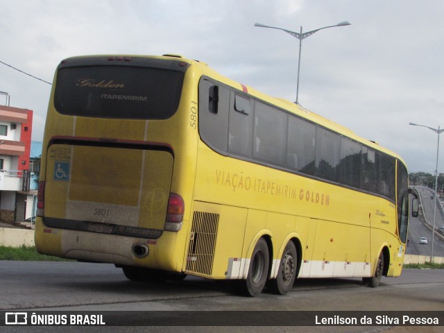 Viação Itapemirim 5801 na cidade de Caruaru, Pernambuco, Brasil, por Lenilson da Silva Pessoa. ID da foto: 8300205.