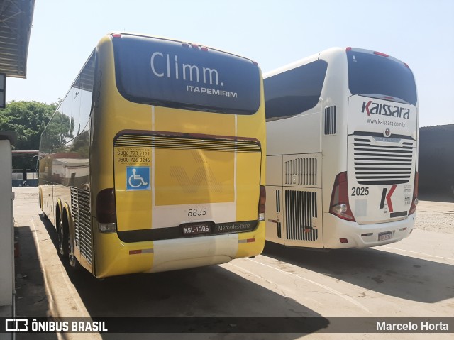 Viação Itapemirim 8835 na cidade de São Paulo, São Paulo, Brasil, por Marcelo Horta. ID da foto: 8297643.