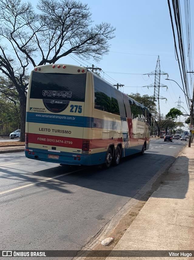 Transporte Coletivo Santa Maria 275 na cidade de Contagem, Minas Gerais, Brasil, por Vitor Hugo. ID da foto: 8298881.