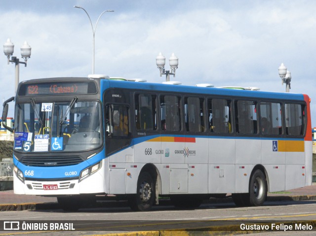 Transportadora Globo 668 na cidade de Recife, Pernambuco, Brasil, por Gustavo Felipe Melo. Número da foto: #8301099.