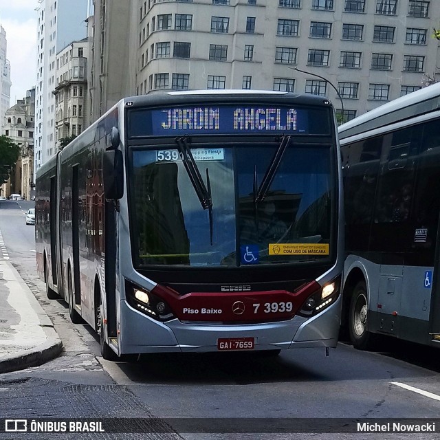 Viação Metrópole Paulista - Zona Sul 7 3939 na cidade de São Paulo, São Paulo, Brasil, por Michel Nowacki. Número da foto: #8303430.