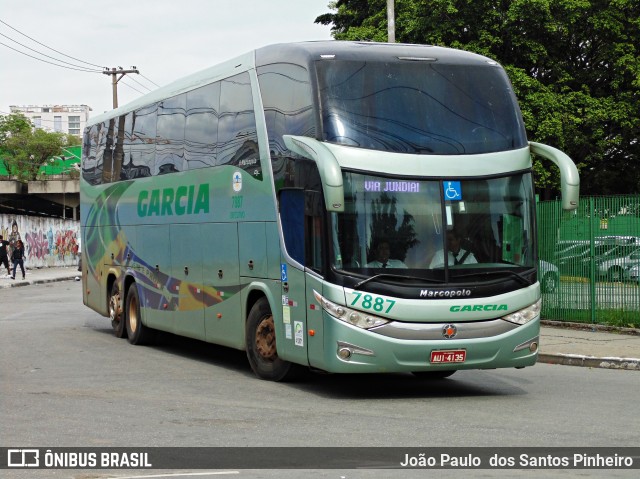 Viação Garcia 7887 na cidade de São Paulo, São Paulo, Brasil, por João Paulo  dos Santos Pinheiro. Número da foto: #8302093.