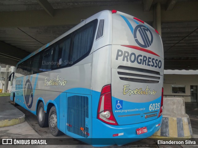 Auto Viação Progresso 6035 na cidade de Natal, Rio Grande do Norte, Brasil, por Elianderson Silva. ID da foto: 8306596.