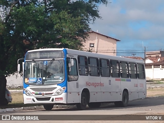 Consórcio Navegantes - 02 > Viação São Jorge > Transurb Transporte Urbano 02008 na cidade de João Pessoa, Paraíba, Brasil, por VITOR V.. ID da foto: 8306135.