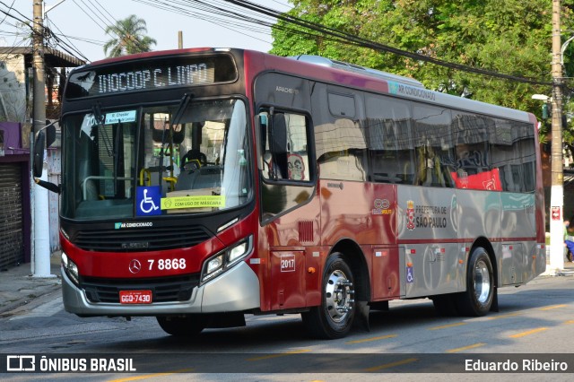 Transwolff Transportes e Turismo 7 8868 na cidade de São Paulo, São Paulo, Brasil, por Eduardo Ribeiro. ID da foto: 8303809.