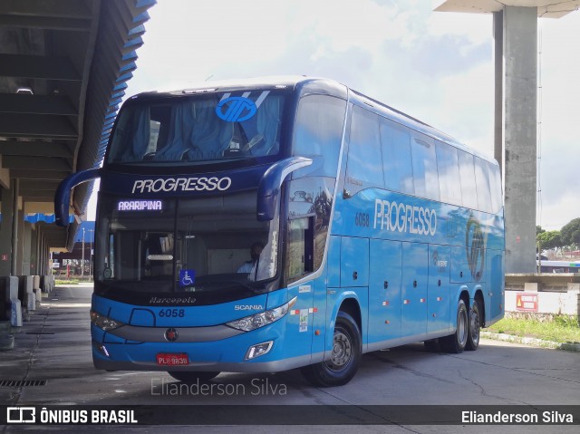Auto Viação Progresso 6058 na cidade de Natal, Rio Grande do Norte, Brasil, por Elianderson Silva. Número da foto: #8306588.