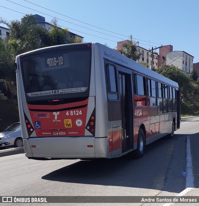 Express Transportes Urbanos Ltda 4 8124 na cidade de São Paulo, São Paulo, Brasil, por Andre Santos de Moraes. ID da foto: 8305414.