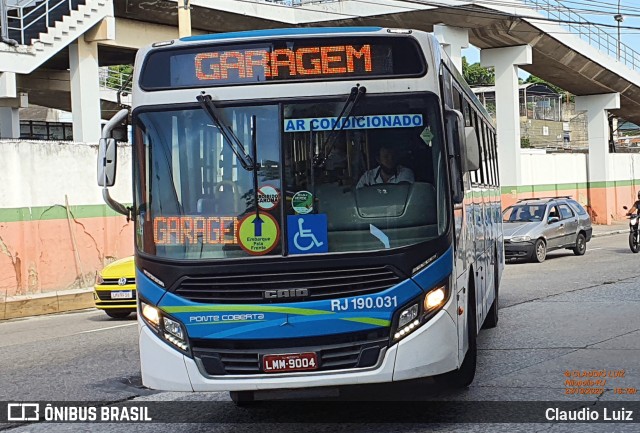 Viação Ponte Coberta RJ 190.031 na cidade de Nilópolis, Rio de Janeiro, Brasil, por Claudio Luiz. Número da foto: #8306654.