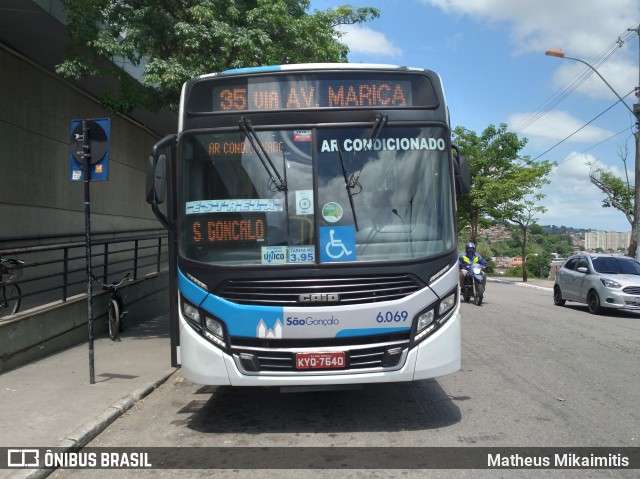 Viação Estrela 6.069 na cidade de São Gonçalo, Rio de Janeiro, Brasil, por Matheus Mikaimitis . ID da foto: 8304624.