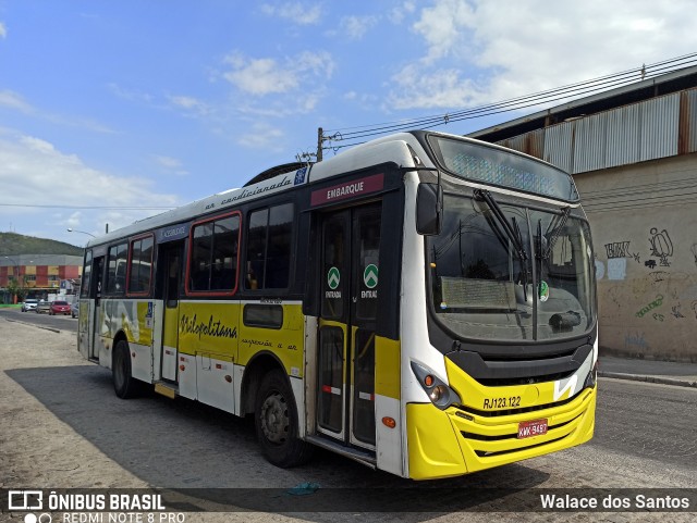 Viação Nilopolitana RJ 123.122 na cidade de Queimados, Rio de Janeiro, Brasil, por Walace dos Santos. ID da foto: 8304858.