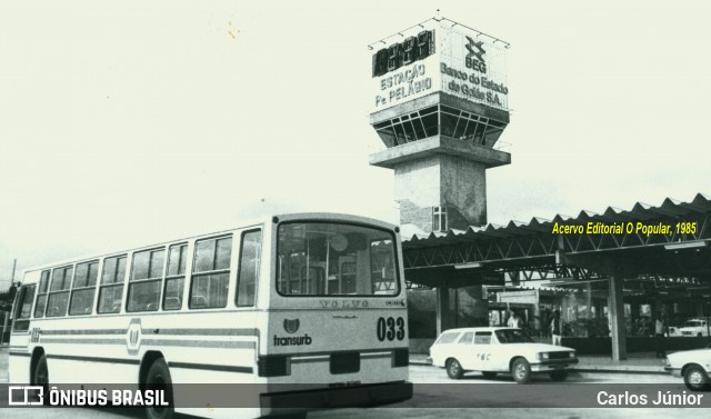 Transurb EBTU 033 na cidade de Goiânia, Goiás, Brasil, por Carlos Júnior. ID da foto: 8308344.