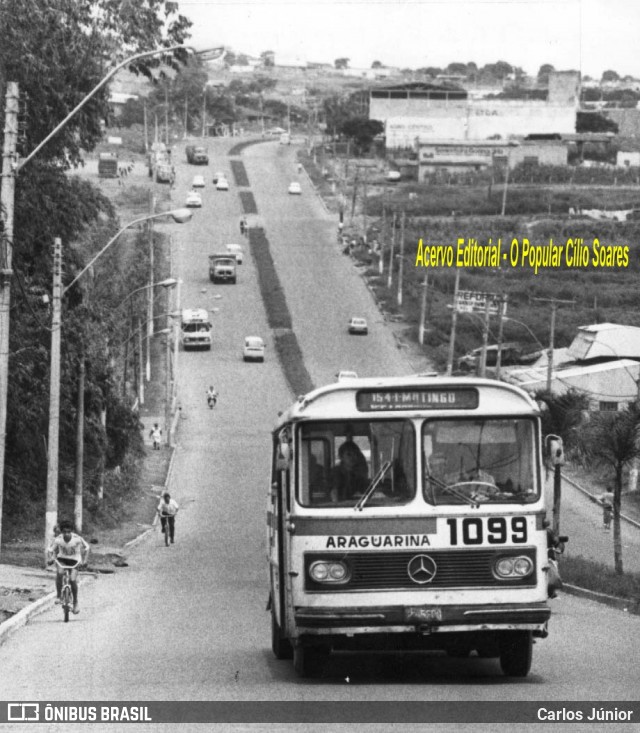 Viação Araguarina 1099 na cidade de Goiânia, Goiás, Brasil, por Carlos Júnior. ID da foto: 8308333.