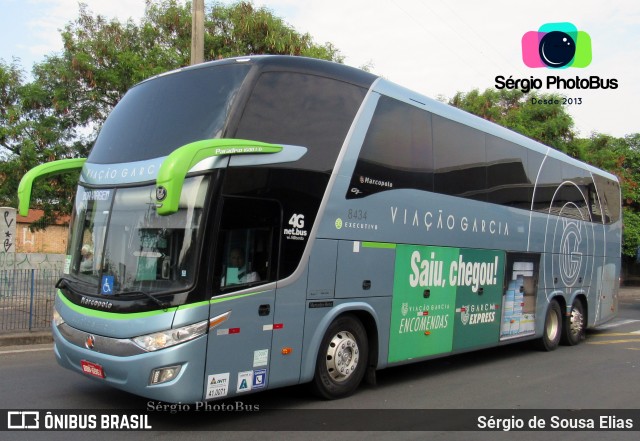 Viação Garcia 8434 na cidade de Campinas, São Paulo, Brasil, por Sérgio de Sousa Elias. ID da foto: 8311910.