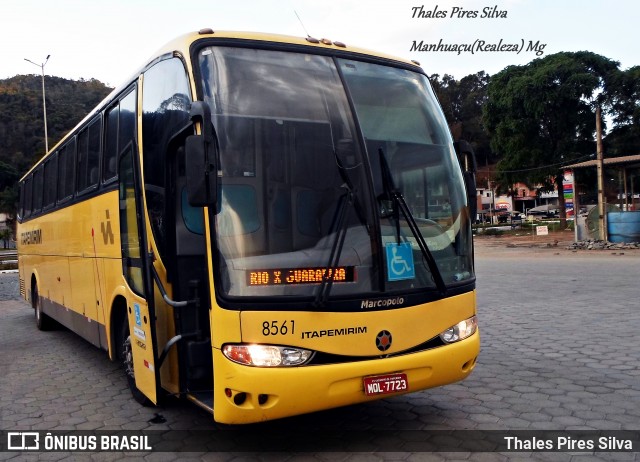 Viação Itapemirim 8561 na cidade de Manhuaçu, Minas Gerais, Brasil, por Thales Pires Silva. ID da foto: 8311334.