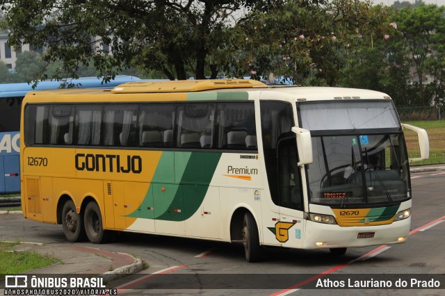 Empresa Gontijo de Transportes 12670 na cidade de Vitória, Espírito Santo, Brasil, por Athos Lauriano do Prado. Número da foto: #8310897.