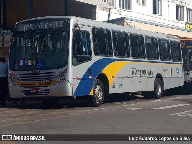 Viação Barra do Piraí Turismo Rj 113.007 na cidade de Barra do Piraí, Rio de Janeiro, Brasil, por Luiz Eduardo Lopes da Silva. ID da foto: 8317360.