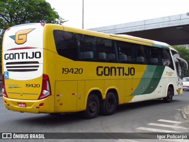 Empresa Gontijo de Transportes 19420 na cidade de Belo Horizonte, Minas Gerais, Brasil, por Igor Policarpo. ID da foto: 8318485.