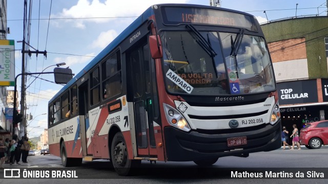 Viação Sul Fluminense RJ 202.058 na cidade de Volta Redonda, Rio de Janeiro, Brasil, por Matheus Martins da Silva. Número da foto: #8319065.