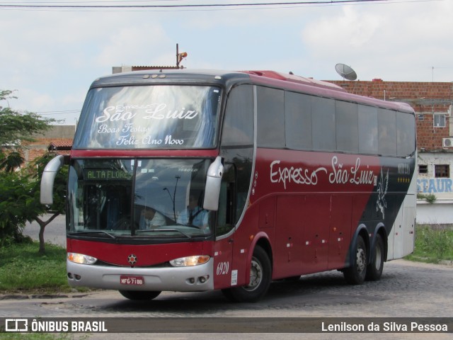 Expresso São Luiz 6920 na cidade de Caruaru, Pernambuco, Brasil, por Lenilson da Silva Pessoa. ID da foto: 8320831.