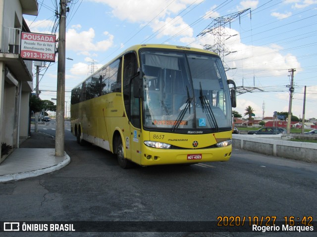 Viação Itapemirim 8657 na cidade de São José dos Campos, São Paulo, Brasil, por Rogerio Marques. Número da foto: #8319300.