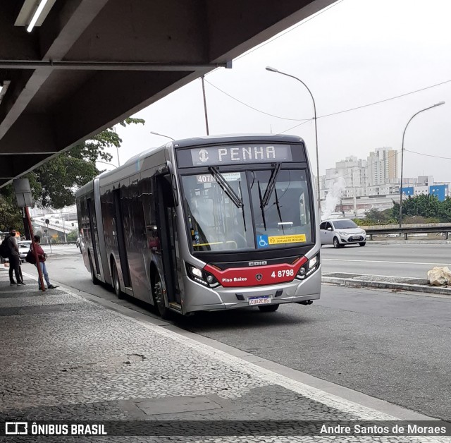 Express Transportes Urbanos Ltda 4 8798 na cidade de São Paulo, São Paulo, Brasil, por Andre Santos de Moraes. ID da foto: 8320493.