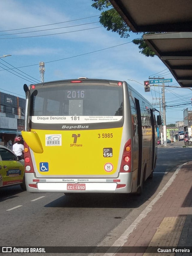 Upbus Qualidade em Transportes 3 5985 na cidade de São Paulo, São Paulo, Brasil, por Cauan Ferreira. ID da foto: 8320627.