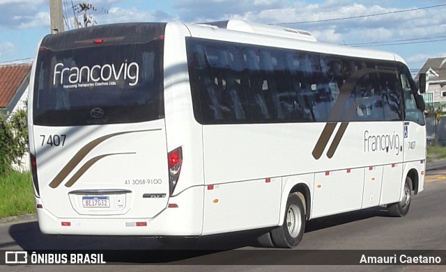 Francovig Transportes Coletivos 7407 na cidade de Curitiba, Paraná, Brasil, por Amauri Caetano. Número da foto: #8319002.