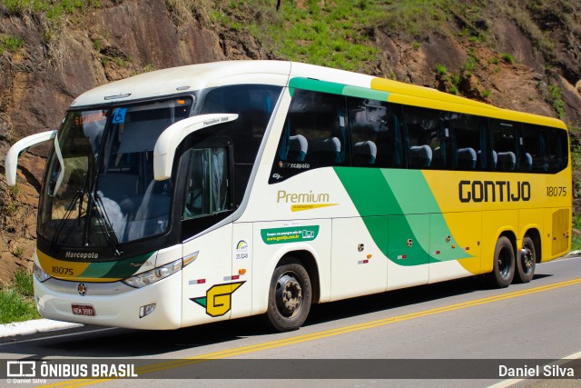 Empresa Gontijo de Transportes 18075 na cidade de São Lourenço, Minas Gerais, Brasil, por Daniel Silva. ID da foto: 8318963.