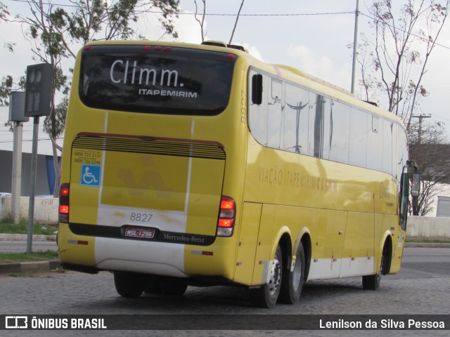 Viação Itapemirim 8827 na cidade de Caruaru, Pernambuco, Brasil, por Lenilson da Silva Pessoa. Número da foto: #8323516.