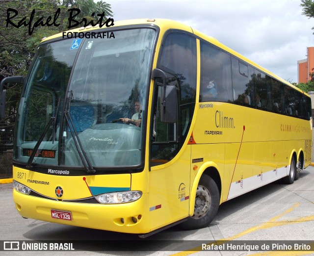 Viação Itapemirim 8871 na cidade de São Paulo, São Paulo, Brasil, por Rafael Henrique de Pinho Brito. ID da foto: 8323948.