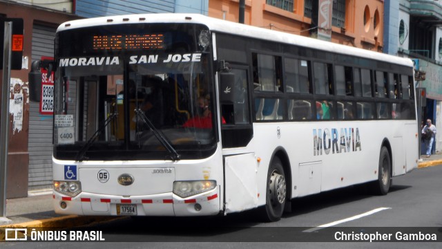 AMSA - Autotransportes Moravia 05 na cidade de San José, San José, Costa Rica, por Christopher Gamboa. ID da foto: 8323089.