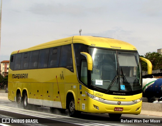 Viação Itapemirim 60069 na cidade de Belo Horizonte, Minas Gerais, Brasil, por Rafael Wan Der Maas. ID da foto: 8323770.