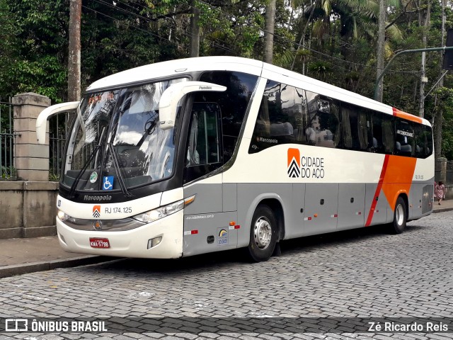 Viação Cidade do Aço RJ 174.125 na cidade de Petrópolis, Rio de Janeiro, Brasil, por Zé Ricardo Reis. Número da foto: #8247805.
