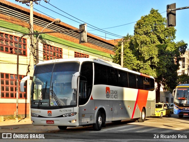 Viação Cidade do Aço RJ 174.118 na cidade de Rio de Janeiro, Rio de Janeiro, Brasil, por Zé Ricardo Reis. Número da foto: #8248111.
