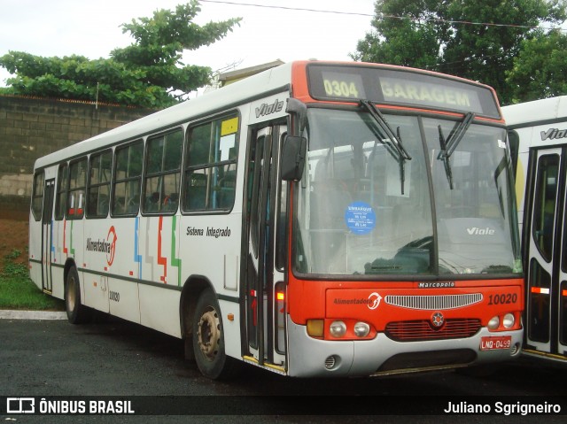 Auto Viação Beira Rio 10020 na cidade de Piracicaba, São Paulo, Brasil, por Juliano Sgrigneiro. Número da foto: #8248858.