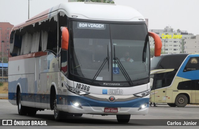 Expresso União 10366 na cidade de Goiânia, Goiás, Brasil, por Carlos Júnior. ID da foto: 8325045.