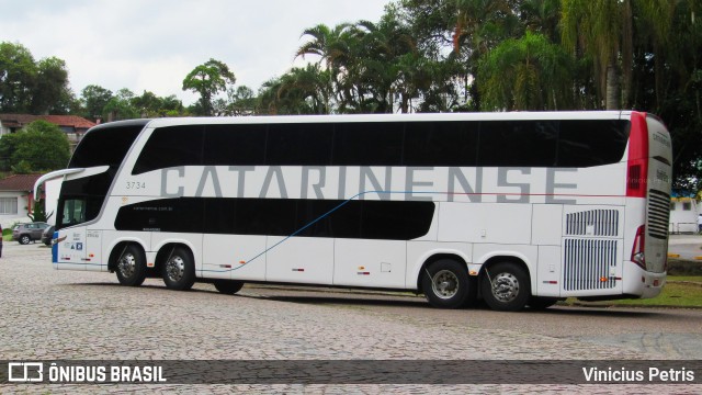 Auto Viação Catarinense 3734 na cidade de Joinville, Santa Catarina, Brasil, por Vinicius Petris. ID da foto: 8324354.