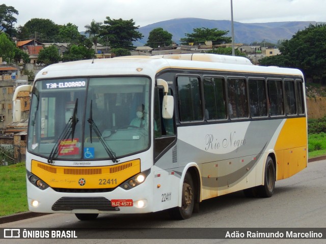 Rio Negro Fretamento e Turismo 22411 na cidade de Belo Horizonte, Minas Gerais, Brasil, por Adão Raimundo Marcelino. Número da foto: #8329095.