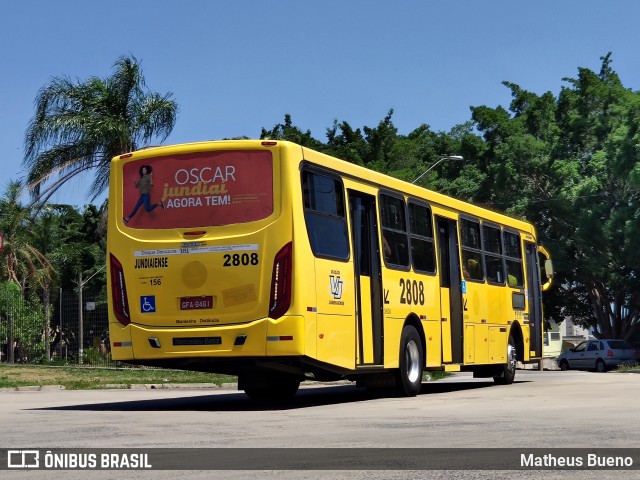 Viação Jundiaiense 2808 na cidade de Jundiaí, São Paulo, Brasil, por Matheus Bueno. ID da foto: 8329147.